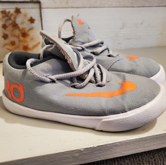 Nike Other - Nike KD Gray and orange sneaker size 8c school shoes